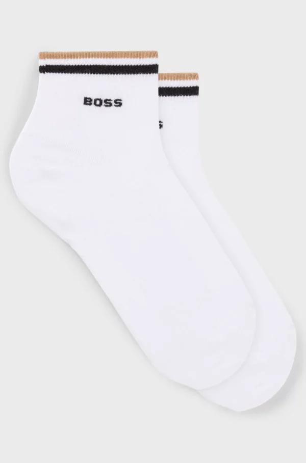 Two-pack of short-length socks with signature stripe